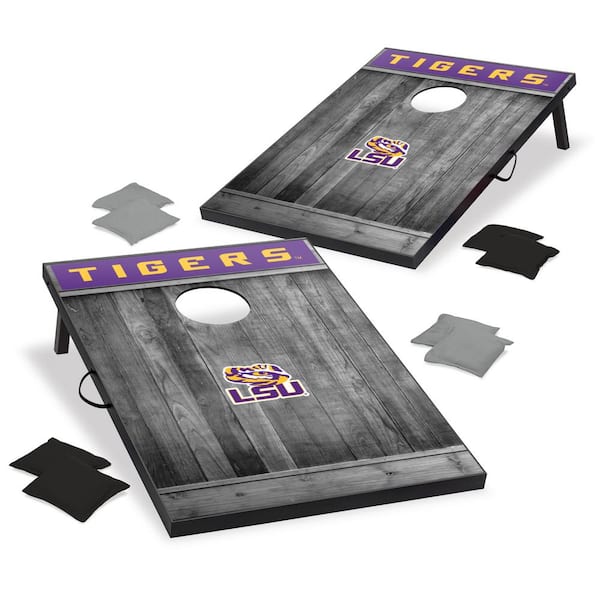 Wild Sports LSU Tigers 24 in. W x 36 in. L Cornhole Bag Toss 1