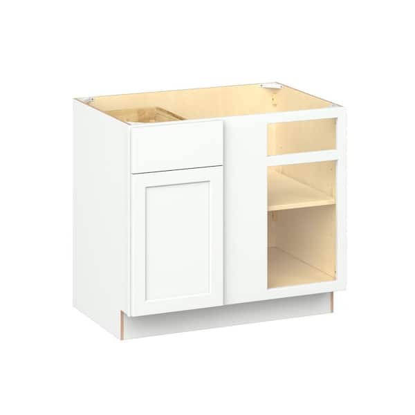 Emerson Pure White ADA Base Blind Corner Ready to Assemble Kitchen Cabinet (36 in. W x 32.5 in. H x 24 in. D)