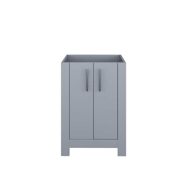 VOLPA USA AMERICAN CRAFTED VANITIES Austin 24 in. W x 20 in. D x 35 in. H Bath Vanity Cabinet without Top in Gray