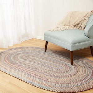 Greenwich Graphite Multi 2 ft. x 3 ft. Oval Indoor Braided Area Rug