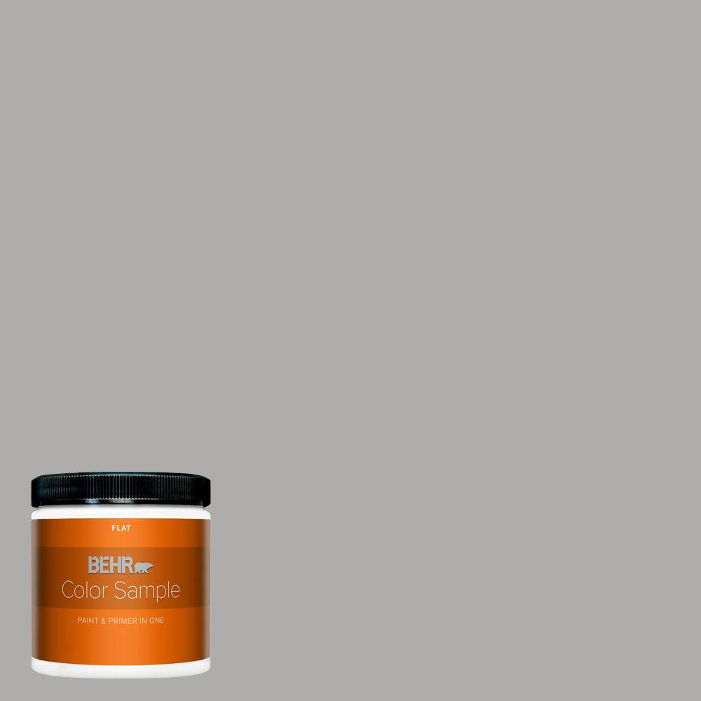 Behr Premium Plus 8 Oz N520 3 Flannel Gray Flat Interior Paint And