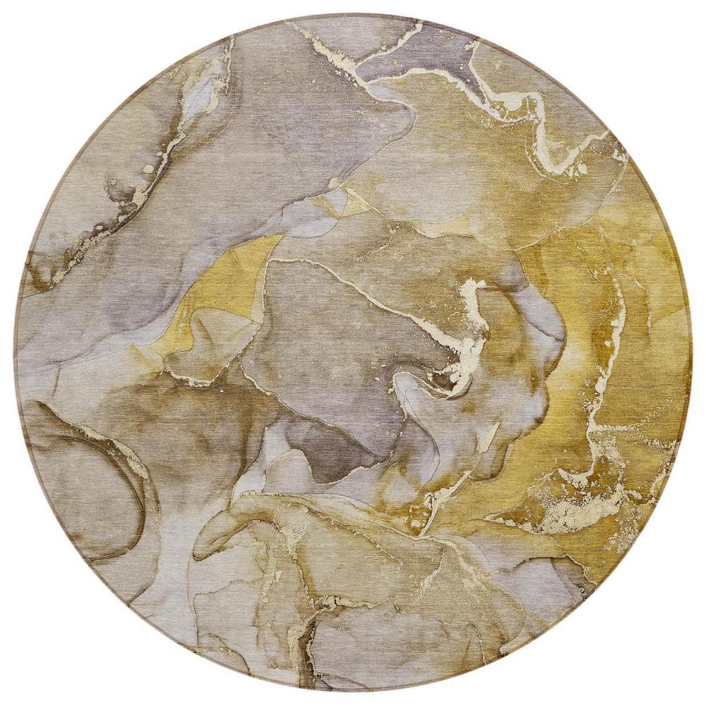 Taupe 8 ft. Round Abstract Indoor / Outdoor Area Rug price history on PriceWatchPro