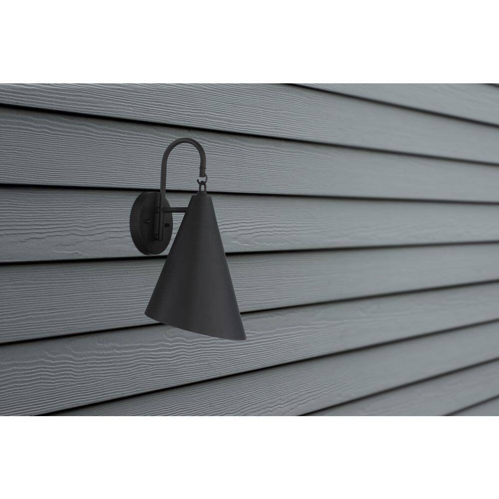 Sand Coal Black Dimmable Outdoor Wall Sconce
