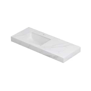 napocha　36サイズ TCYO 36 in. Undermount Rectangular Bathroom Sink in White with