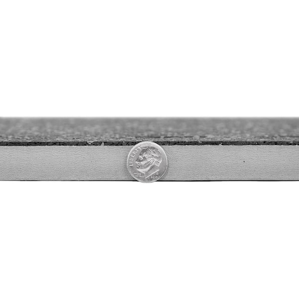 Soft Rubber Tiles, Gray 2 ft. W x 2 ft. L x 3/4 in. Thick, Interlocking Gym Flooring Tiles (20 Tiles, 80 sq. ft.)