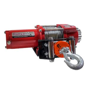 3,500 lbs. Capacity 12-Volt Electric Winch with 42 ft. Steel Cable Super Deluxe Package