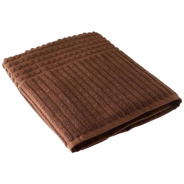 Ottomanson Piano Collection 39 in. W x 59 in. H %100 Turkish Cotton Luxury Bath Sheet in Brown