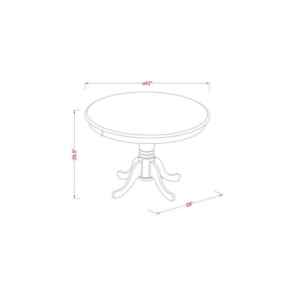 Linen White Round Pedestal Dining Table with Gray Chairs