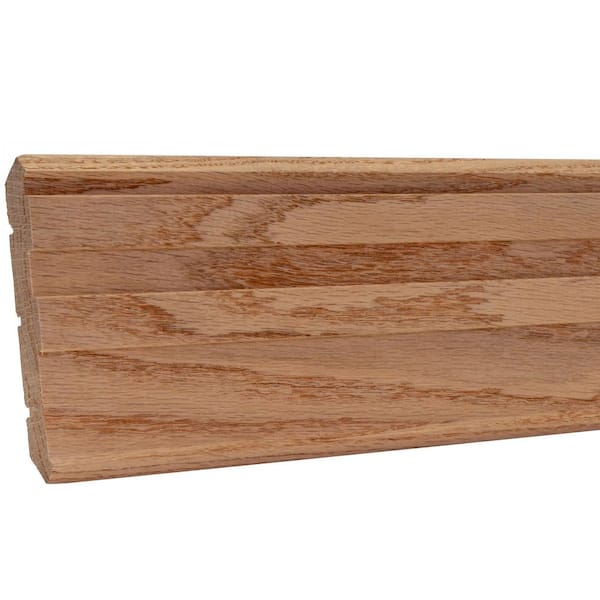 0.625 in. D x 4.5 in. W x 92 in. L Unfinished Red Oak Wood Beckett Crown Moulding