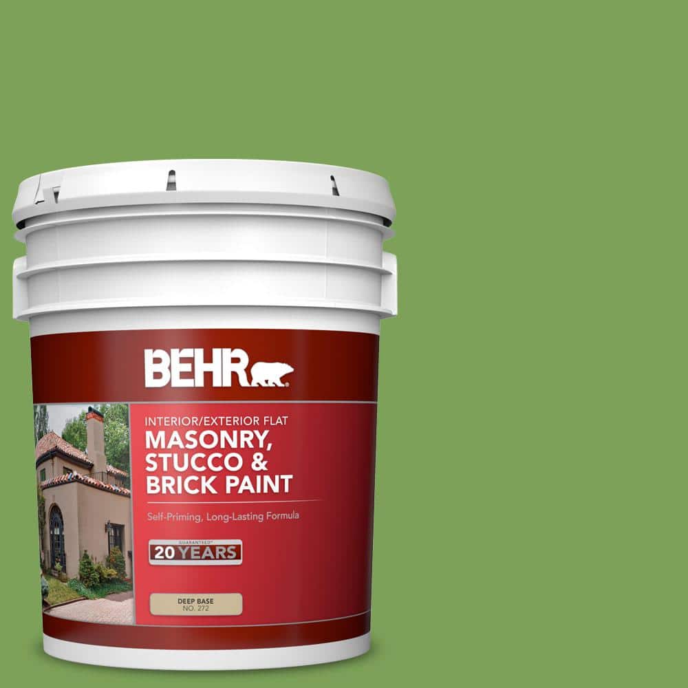 5 gal. #P380-6 Springview Green Flat Interior/Exterior Masonry, Stucco and 