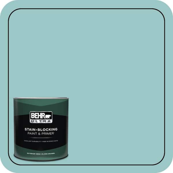 BEHR ULTRA 1 qt. #MQ6-8 Aquifer Semi-Gloss Enamel Exterior Paint & Primer