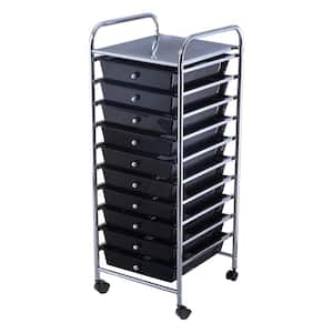 FORCLOVER 15-Drawer Steel 4-Wheeled Utility Rolling Cart Storage Organizer  in Clear LK-W537H825CL - The Home Depot