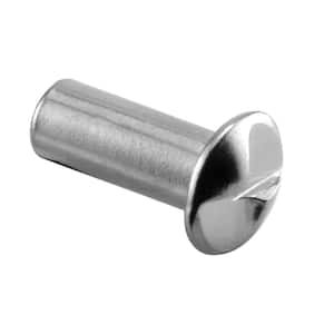 One Way Barrel Nut, #10-24 x 1/2 in., Chrome Plated Steel (100-Pack)