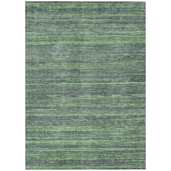 Chantille Machine Washable Indoor/Outdoor Abstract ACN1846 Green 9 ft. x 12 ft. Accent Rug