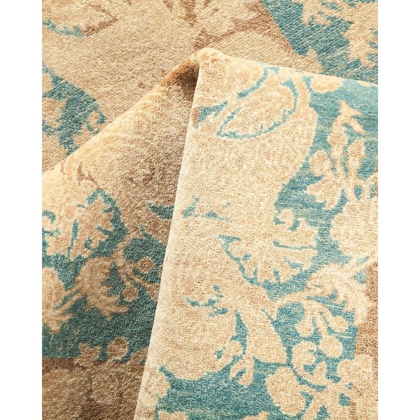 Mogul Brown 5  ft. x 8  ft. Oriental Wool Indoor Area Rug