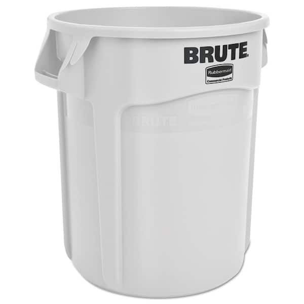 Rubbermaid Commercial Products Brute Large 20-Gallons (80-Quart) White  Weatherproof Heavy Duty Tote with Standard Snap Lid at