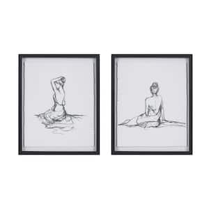 Anky 2-Piece Framed Art Print 21 in. x 17 in. Sketch Framed Glass and Matted Wall Art Set