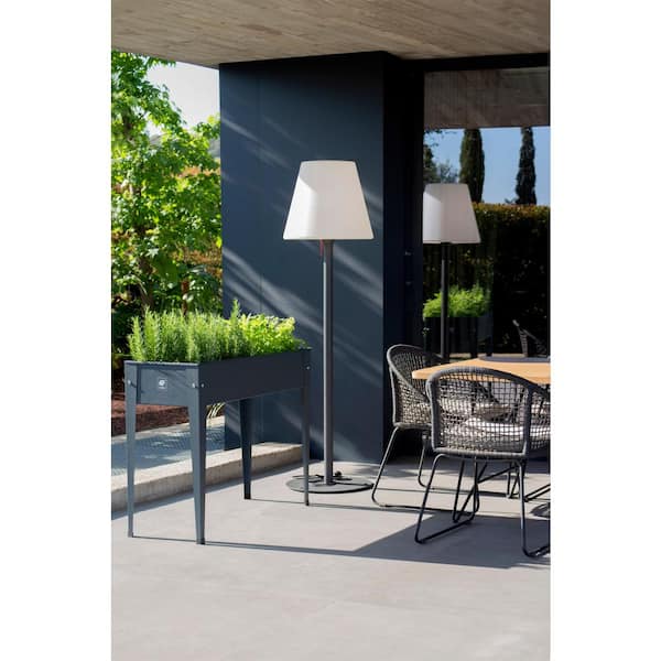 Urban Planter 39.3 in. L x 15.7 in. D x 33 in. H Anthracite Galvanized Steel Raised Planter