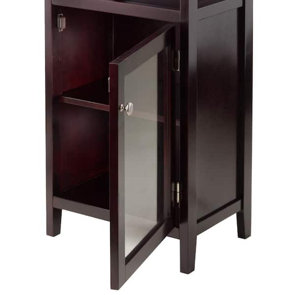 Winsome Wood Espresso Bar Cabinet 92119 - The Home Depot