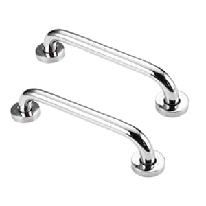 2-Pcs Stainless Steel Bath Grab Bars Sturdy Shower Safety Handles For Bathtub Toilet Stairway in Silver
