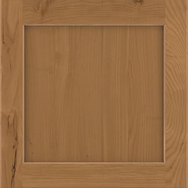 American Woodmark Leesburg 14-9/16 in. W x 14-1/2 in. D x 3/4 in. H Cabinet Door Sample in Cherry Amber
