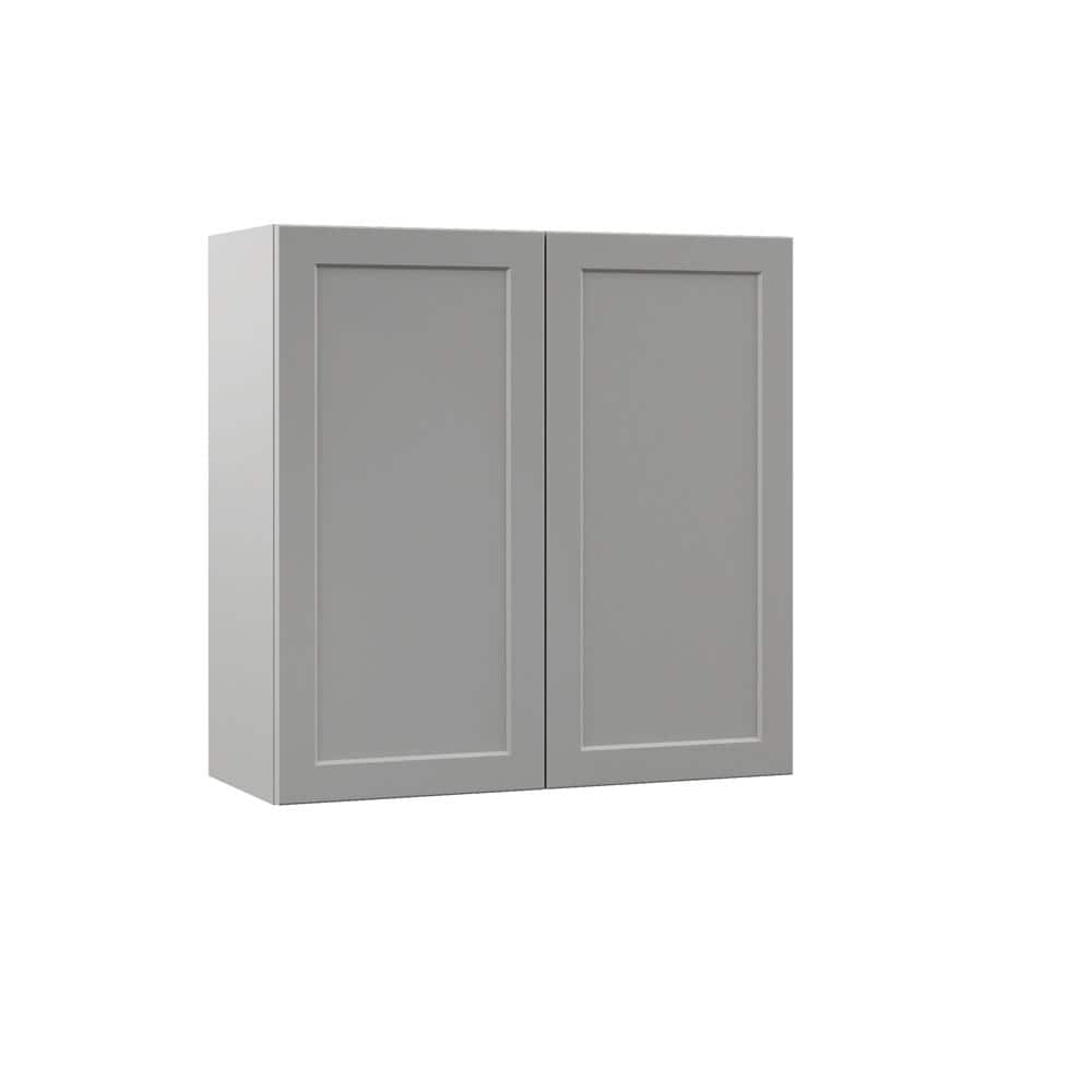 Designer Series Melvern 30 in. W x 12 in. D x 30 in. H Assembled Shaker Wall Kitchen Cabinet in Heron Gray price history on PriceWatchPro