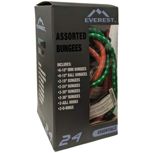 18 in. 24 in. 30 in. 36 in. Assorted Bungee Cord 24-Pack