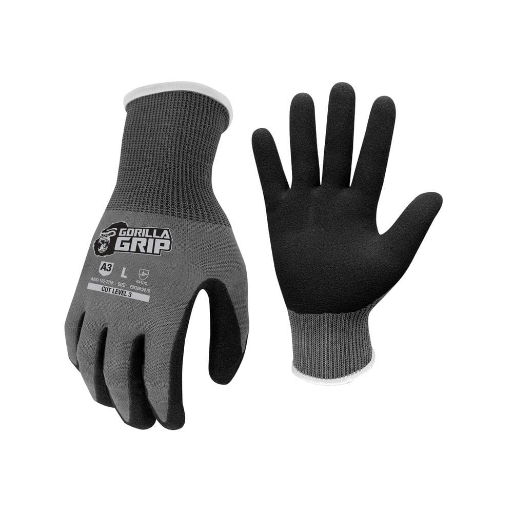 Large Precision Grip ANSI A3 Cut Resistant Work Gloves