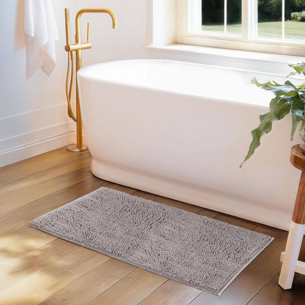 Ultra Soft 34 in. x 21 in. Light Gray Chenille Bath Mat price history on PriceWatchPro