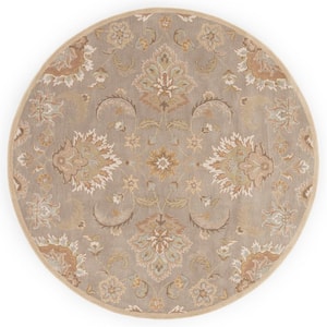 Flint Gray 8 ft. x 8 ft. Oriental Round Area Rug