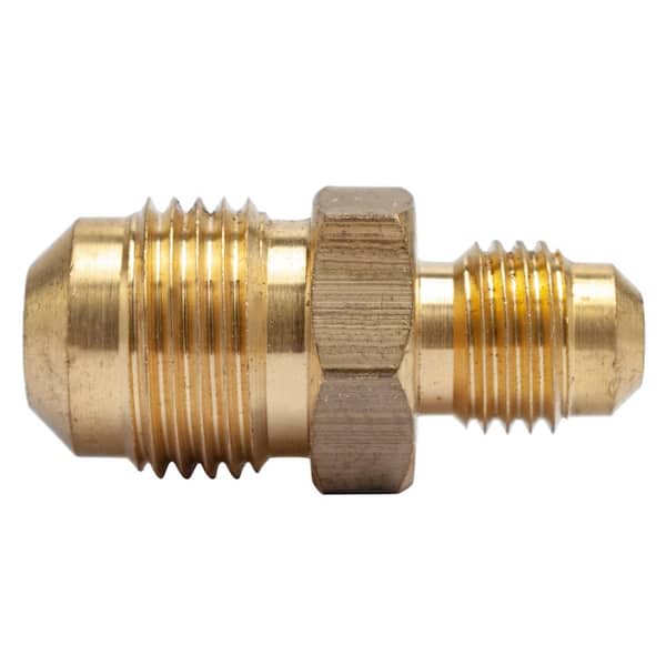 LTWFITTING 3/8 in. OD x 1/4 in. OD Flare Brass Reducing Coupling Fitting (5-Pack)
