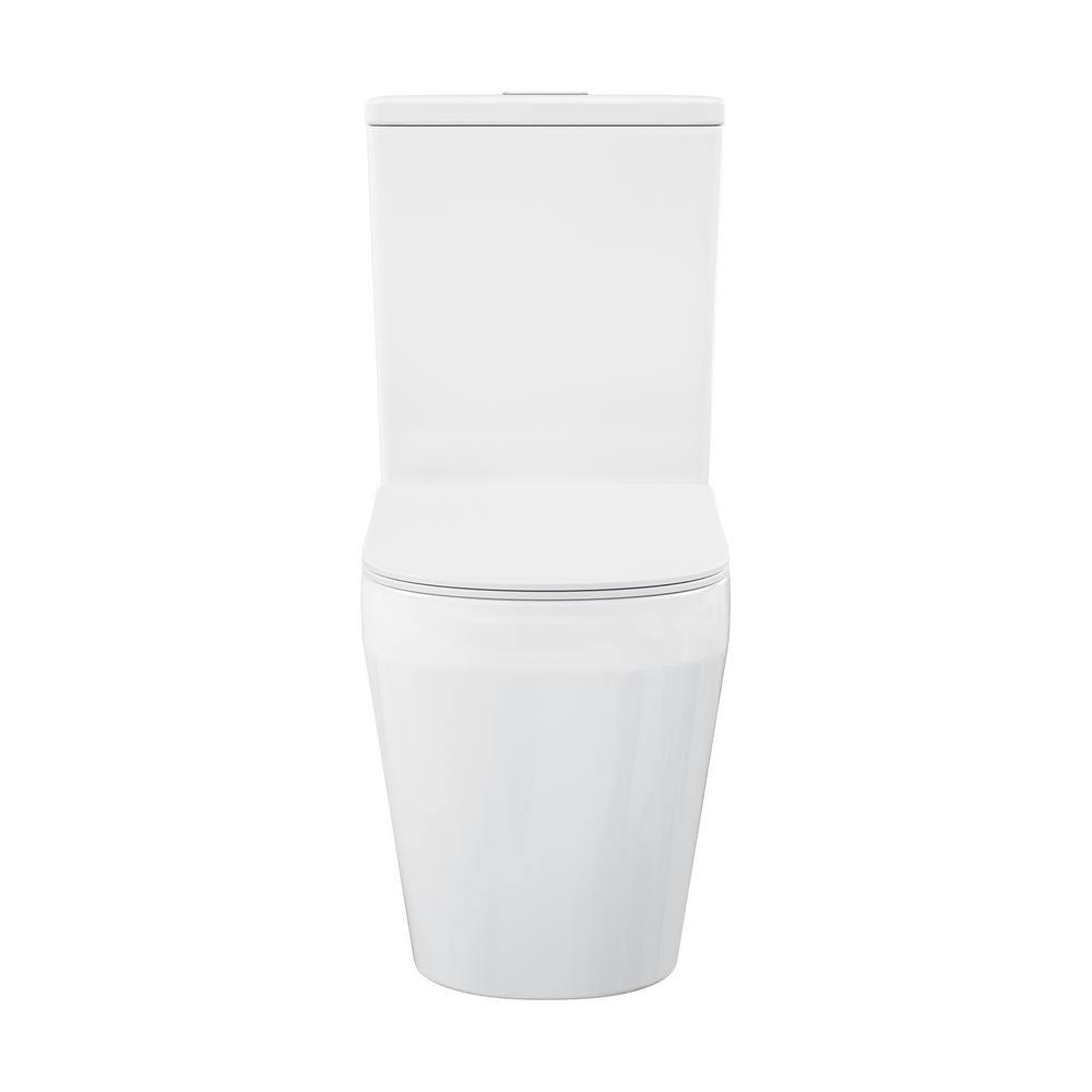 White Elongated Dual-Flush High Efficiency Free Standing Toilet