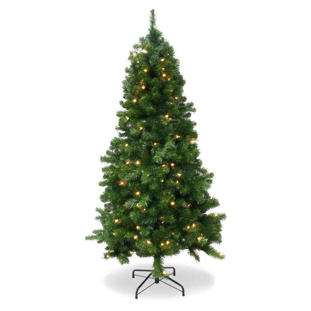 Astella 6 ft. Prelit Incandescent Douglas Fir Artificial Christmas Tree ...