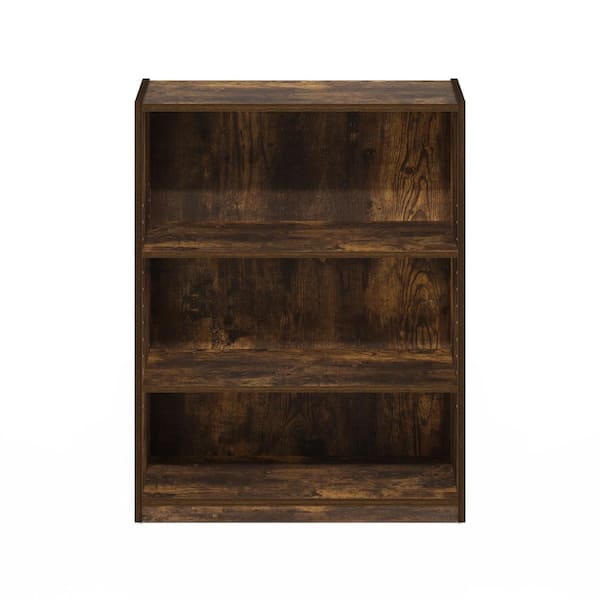 Furinno Gehry 31.65 in. Tall Amber Pine Wood 3-Shelf Standard