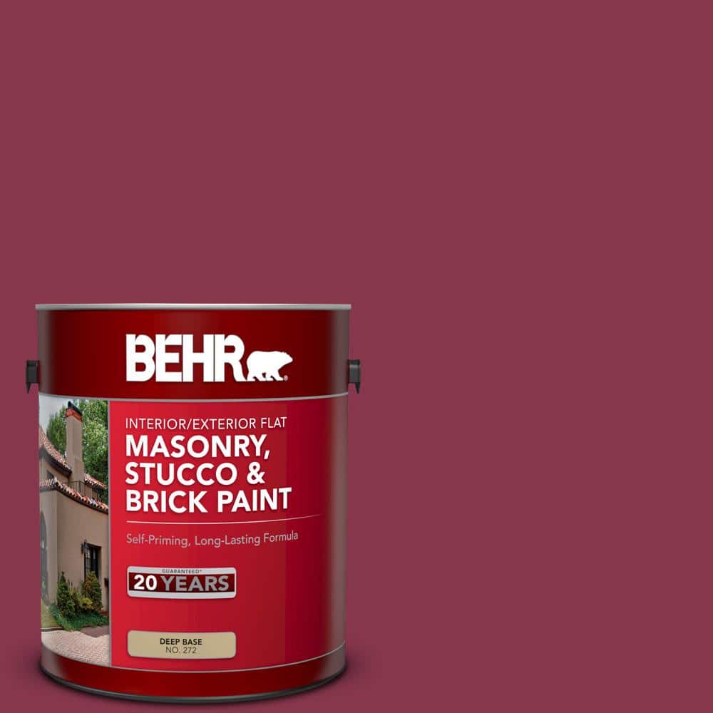1 gal. #PPU1-12 Bolero Flat Interior/Exterior Masonry, Stucco and Brick Pai