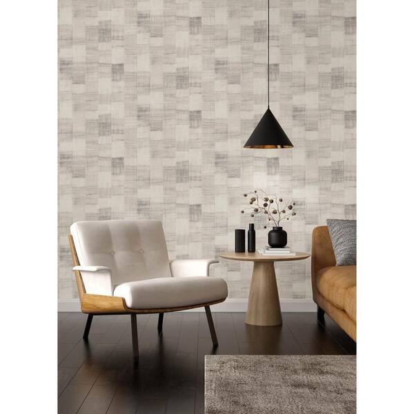 Ivo Grey Block Stripe Wallpaper Sample
