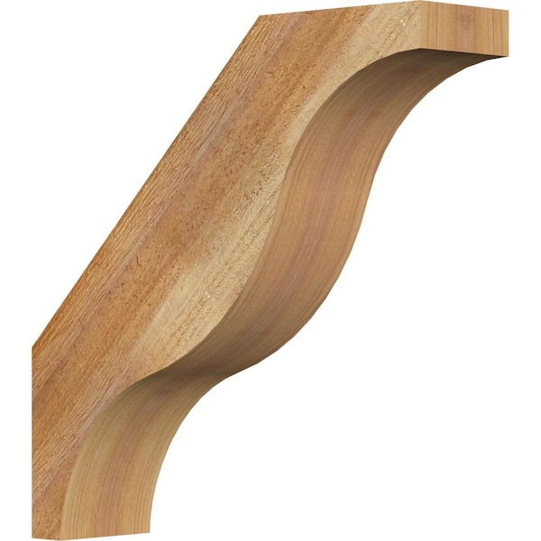 Ekena Millwork 4"W x 16"D x 16"H Funston Rough Sawn Knee Brace, Western Red Cedar