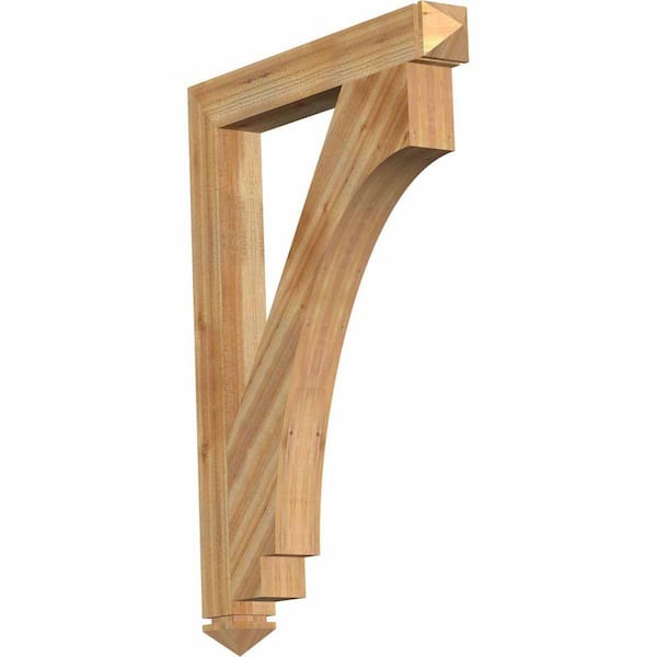 Ekena Millwork 4 in. x 44 in. x 32 in. Western Red Cedar Imperial Arts and Crafts Rough Sawn