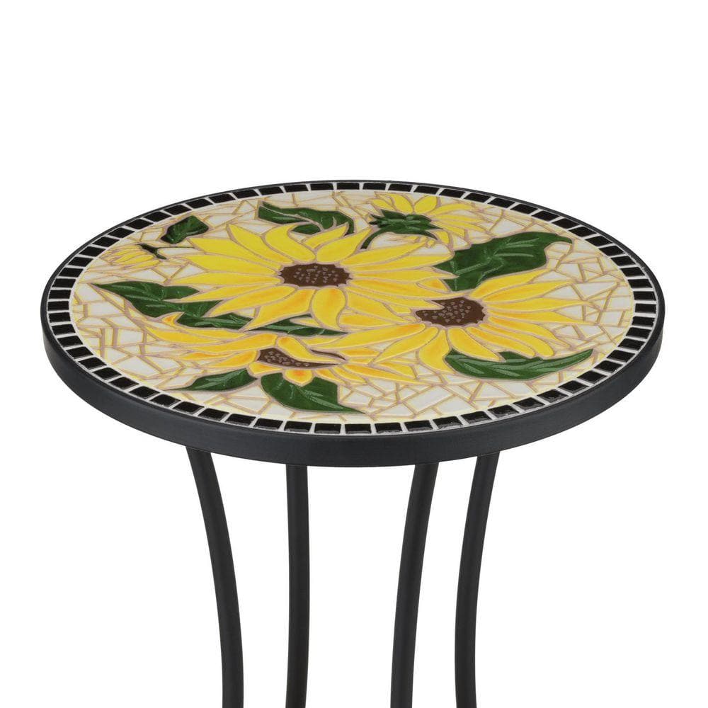 Regal Art & Gift Mosaic Plant Stand-Sunflower 13865 - The Home Depot