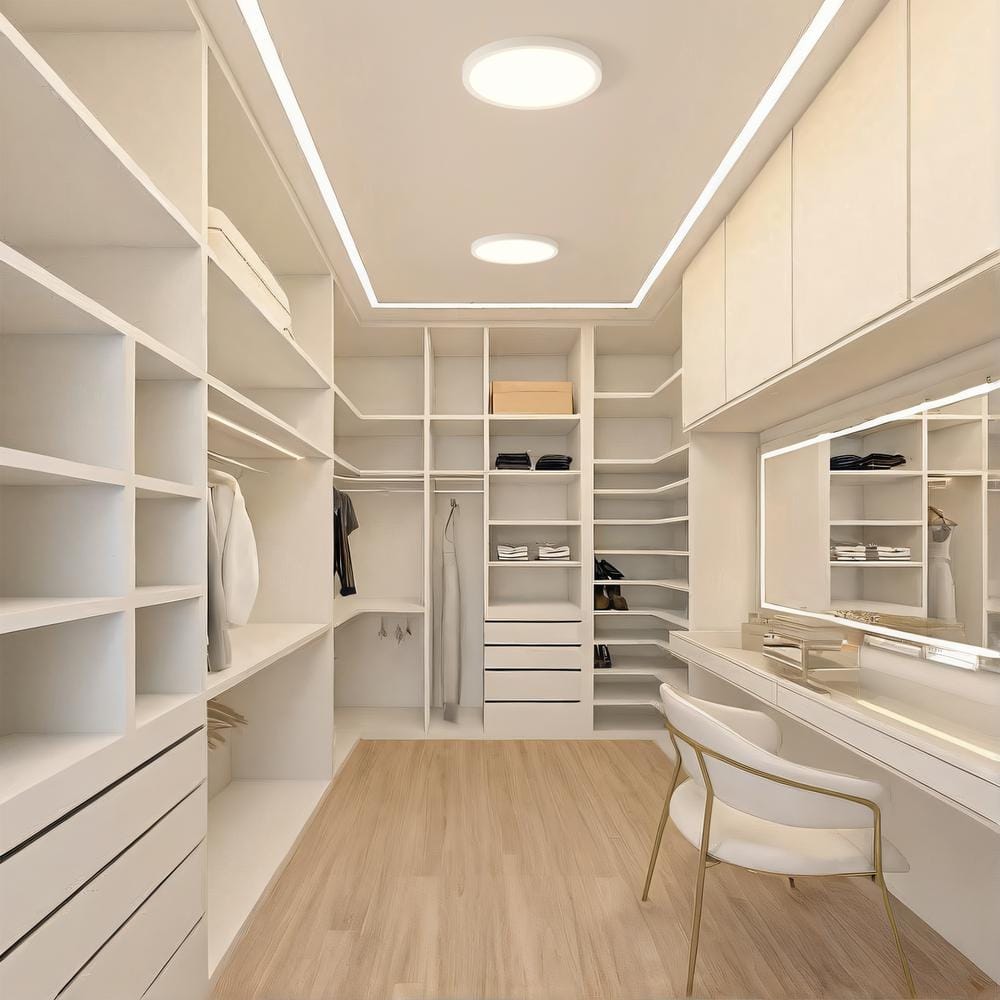 White Circular Integrated LED Flush Mount Ceiling Light