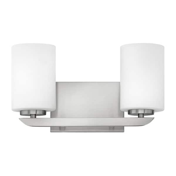 Kyra 14.0 in. 2 Light Brushed Nickel Vanity Light