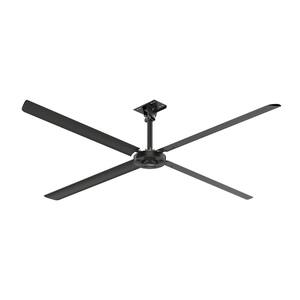 XP 12 ft. 110-Volt Single Phase HVLS Indoor Anodized Black Shop Ceiling Fan with Wall Control