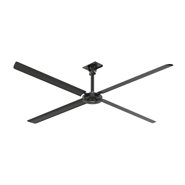 Hunter Industrial XP 12 ft. 110-Volt Single Phase HVLS Indoor Anodized Black Shop Ceiling Fan with Wall Control