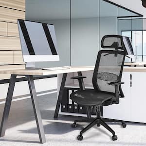 Black Ergonomic High Back Mesh Office Chair Recliner Task Chair with Hanger