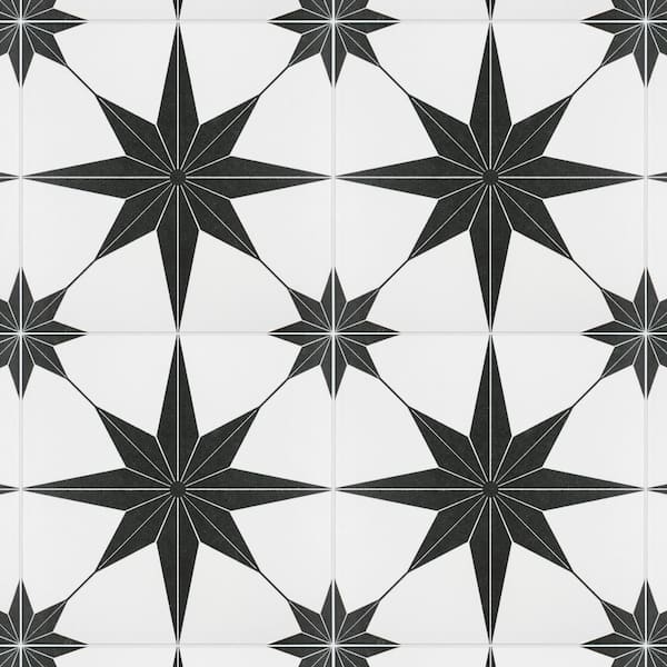 Stella Nero 10 in. x 10 in. Porcelain Floor and Wall Tile (8.61 sq. ft./Case)