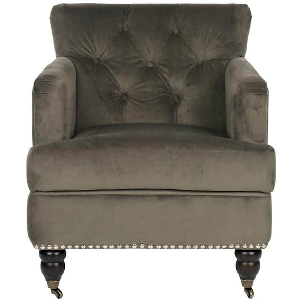 Safavieh Colin Graphite Cotton Tufted Arm Chair