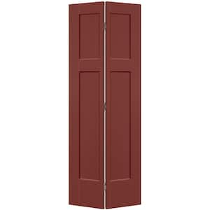 30 in. x 80 in. 3-Panel Winslow Hollow Core Red Bluff Molded Composite Bi-Fold Door