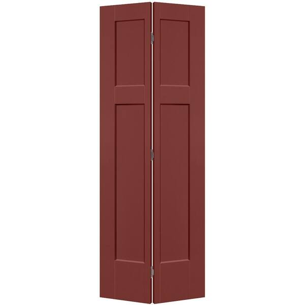 Masonite 30 in. x 80 in. 3-Panel Winslow Hollow Core Red Bluff Molded Composite Bi-Fold Door