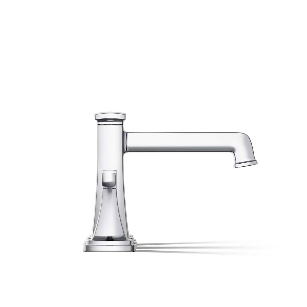 Polished Chrome Deck Mount Bath Faucet with Knob Handles