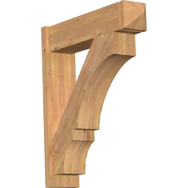 Ekena Millwork 8 in. x 34 in. x 30 in. Balboa Arts and Crafts Smooth Western Red Cedar Outlooker